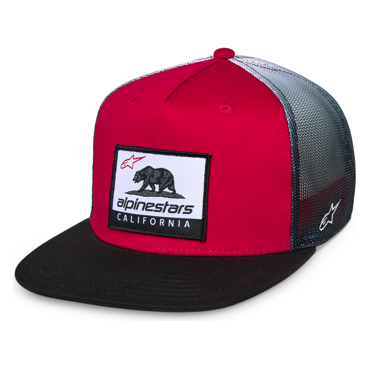 Czapka Trucker Alpinestars Cali Gradient Czerwony/Czarny/Złamany BiałyOnesize