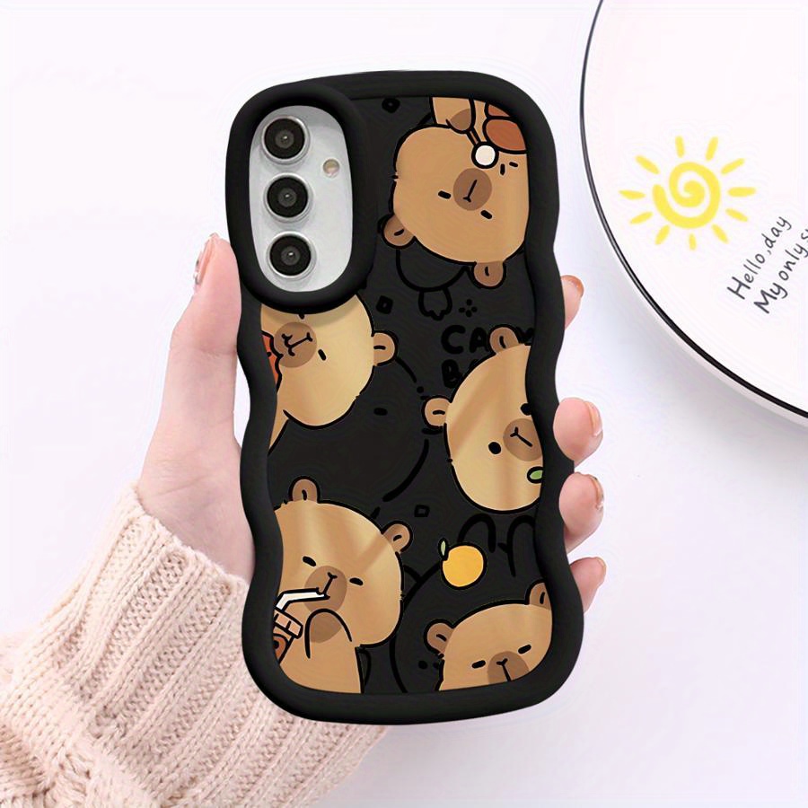 TEMU Uroczy etui na telefon z motywem kapibary na różne modele for samsung for galaxy, w tym A24, A25, A15, A53, A54, A13, A14, A33, A34, A73, A12,