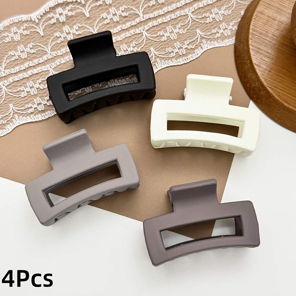 TEMU 4/8 szt. Małych Kwadratowych Spinek do Włosów w Kolorze Mleka i Kawy, Antypoślizgowe Mini Wsuwki Pasujące do Włosów Kobiet i Dziewcząt do