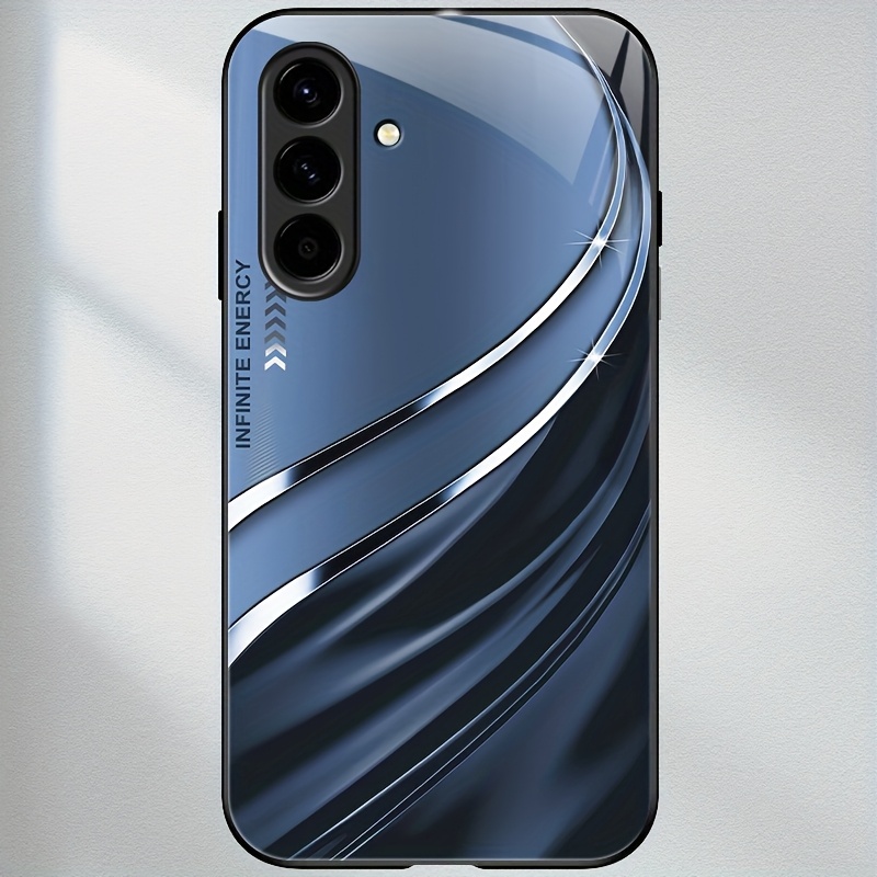 TEMU Etui na telefon kompatybilne z for Samsung A56 5G, Twarda obudowa ze szkła hartowanego, Modny i prosty design