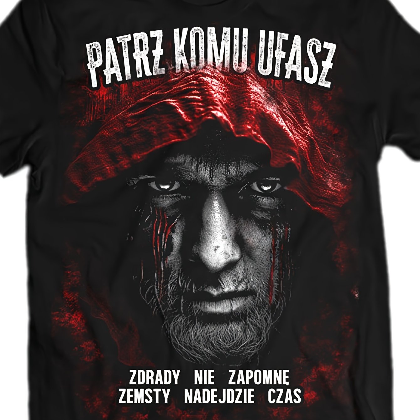 TEMU Koszulka XXL PKU Eyes 2 Bądź Uważny Kogo Ufaś, BSNT, Nie Zapomnę Zdrady Męki Casualowy Okrągły Dekolt, Elastyczny Materiał, Regularny Krój,