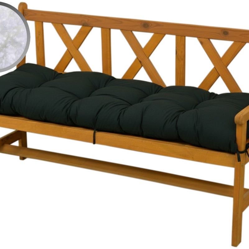 Poduszka na ławkę ogrodową AMPO 160 cm czarny 1 szt.