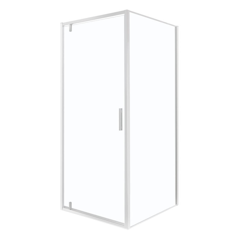 Kabina prysznicowa Solid DSPA+SC 90 x 70 CHR szkło transparentne 6 mm, profile chrom, drzwi uchylne KERRA