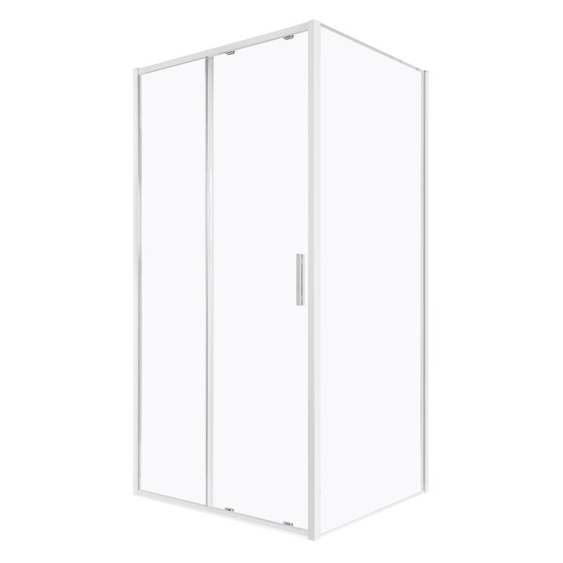 Kabina prysznicowa Solid DS+SC 100 x 70 CHR szkło transparentne 6 mm, profile chrom, drzwi przesuwane KERRA