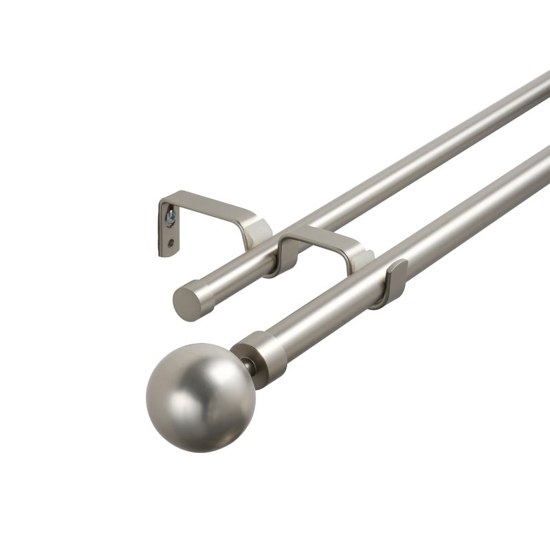 Karnisz teleskopowy podwójny Teles Ball 210-380 cm nikiel 16/19 mm Inspire