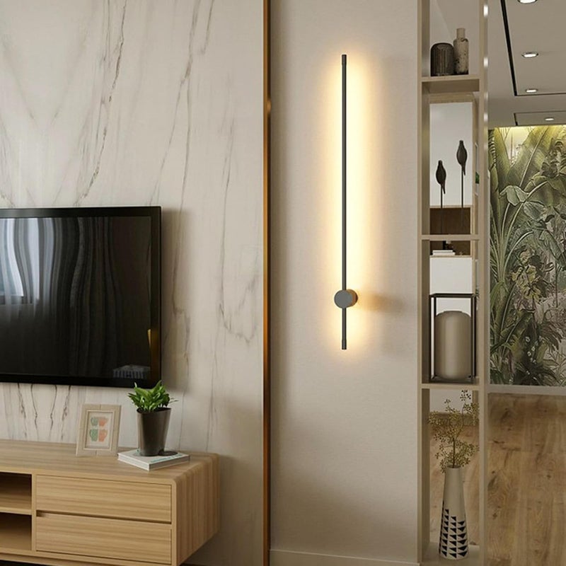 Kinkiet wewnętrzny LED, nowoczesny design, możliwość obrotu o 350°, odpowiedni do sypialni i salonów (3000K/4000K/6000K, 80 cm).