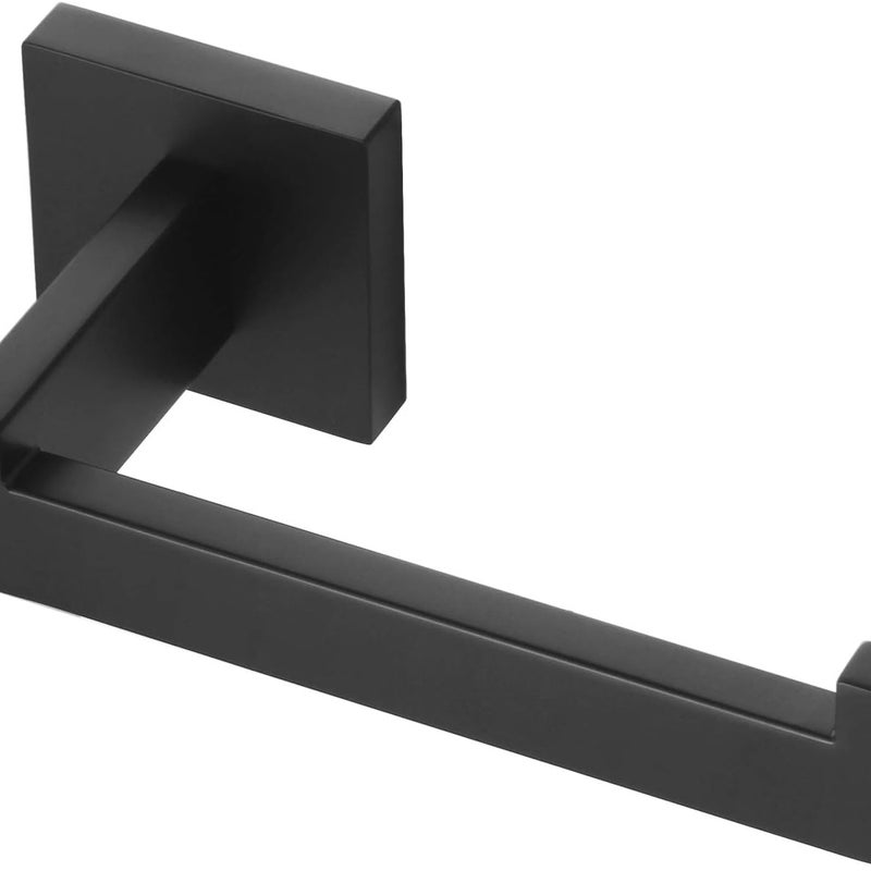 Matowy czarny uchwyt na papier toaletowy, ścienny uchwyt na ręczniki papierowe ze stali nierdzewnej do kuchni i łazienki