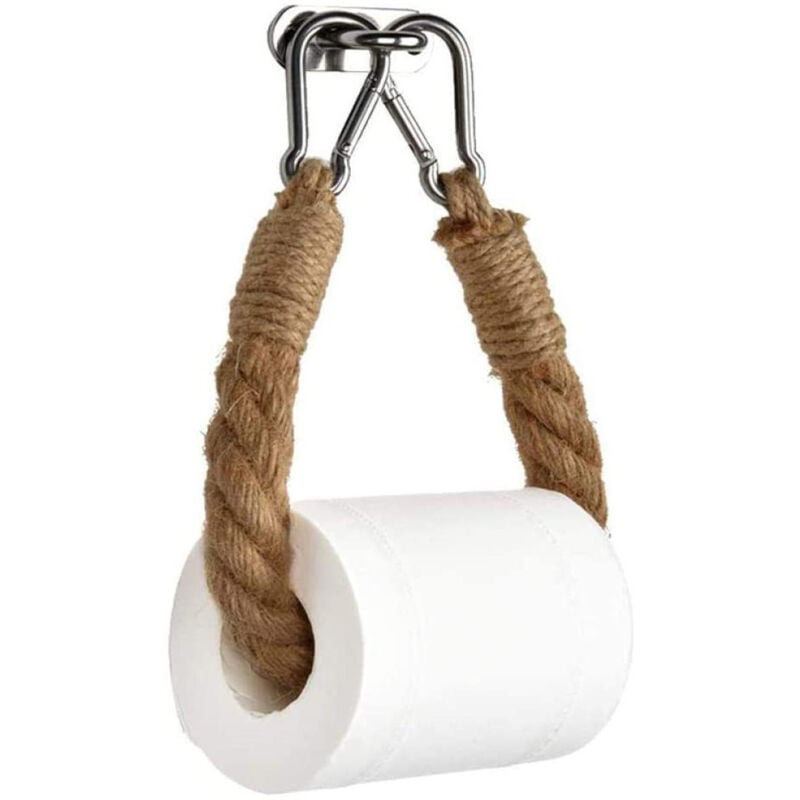 Wieszak na ręczniki ze sznura konopnego wieszak na papier toaletowy w stylu vintage ze śrubami dekoracyjne akcesoria łazienkowe kuchenne stylu retro