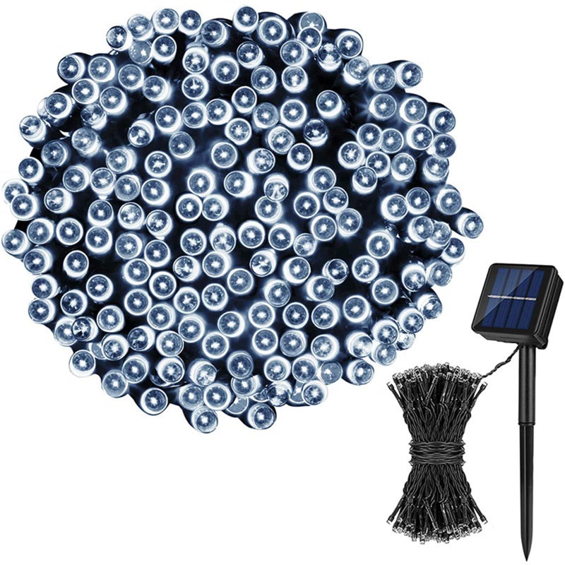 Zewnętrzna lampa ogrodowa girlanda z kolorowymi perłami solarna lampa ogrodowa zewnętrzna z trybami do użytku wewnętrznego zewnętrznego biała m LED