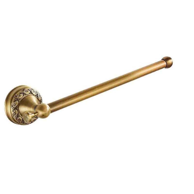 Wieszak na ręczniki łazienkowe z mosiądzu w kolorze antycznego brązu - antykorozyjny uchwyt ścienny, rzeźbiony wzór, trwała elegancja