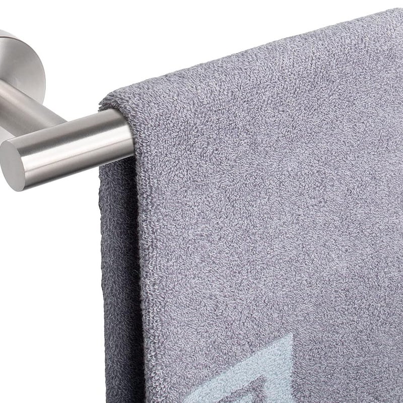 Wieszak na ręczniki, wieszak łazienkowy ze stali nierdzewnej, 9 cali (opakowanie 1 szt., srebrny szczotkowany)