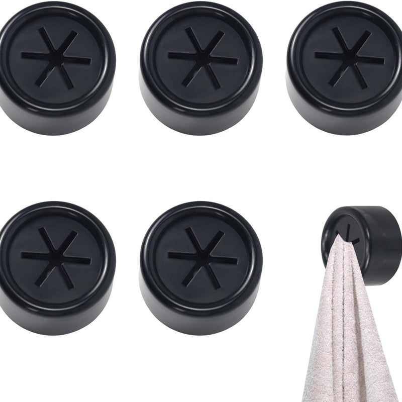 Samoprzylepne klipsy do ręczników, uchwyt na ręczniki, uchwyt na ściereczki (czarny, 6 szt.)