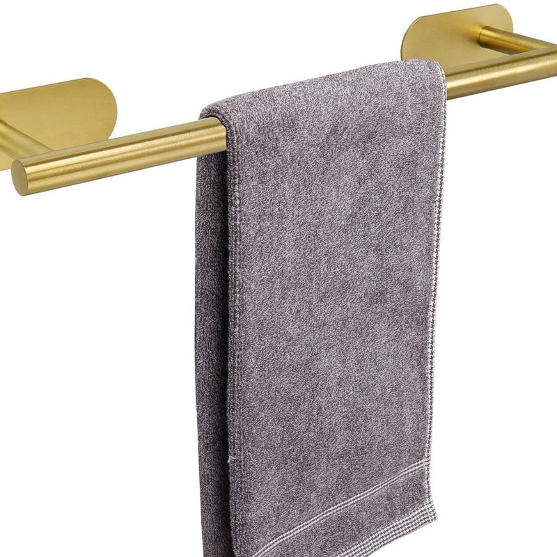 Samoprzylepny wieszak na ręczniki ze stali nierdzewnej, 40 x 8 x 4,5 cm (złoty)