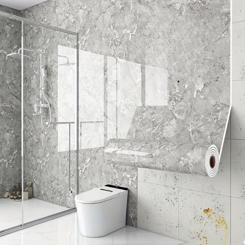 2 rolki 40 cm x 3 m samoprzylepnej tapety winylowej o wzorze marmuru – odklejana i przyklejana naklejka na płytki do ścian, podłóg i sufitów