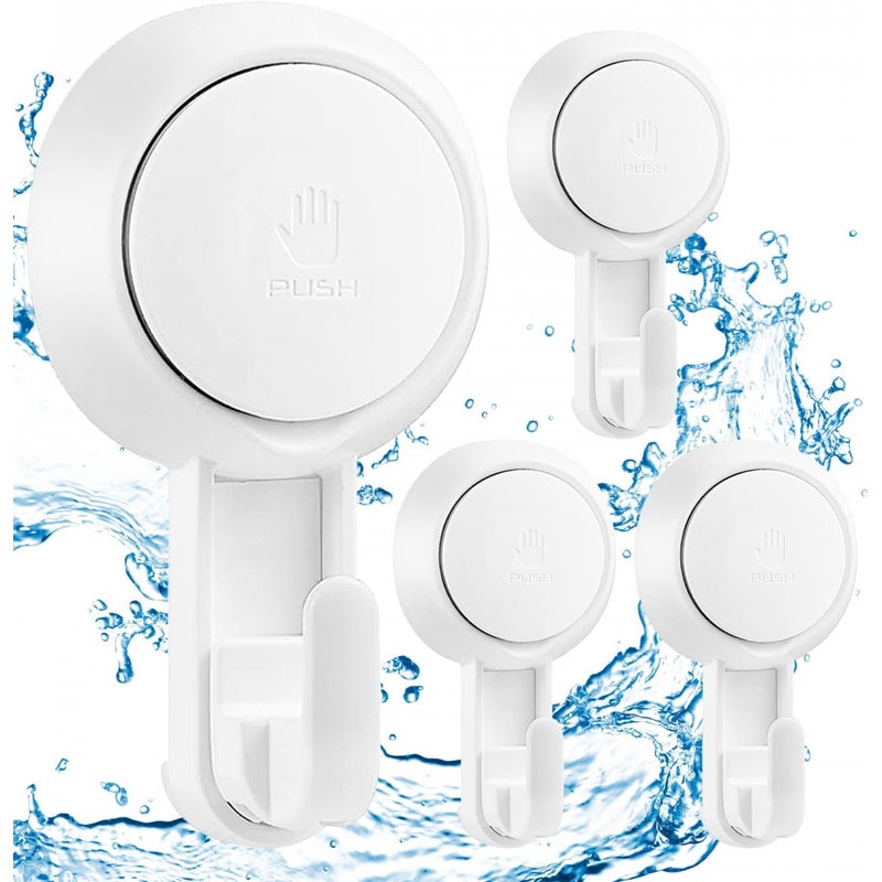 Zestaw 4 mocnych przyssawek ściennych o wadze 5 kg, uchwyt łazienkowy na ręcznik, przyssawka, haczyk na płaszcz, plastikowy haczyk przyssawkowy T-Hook