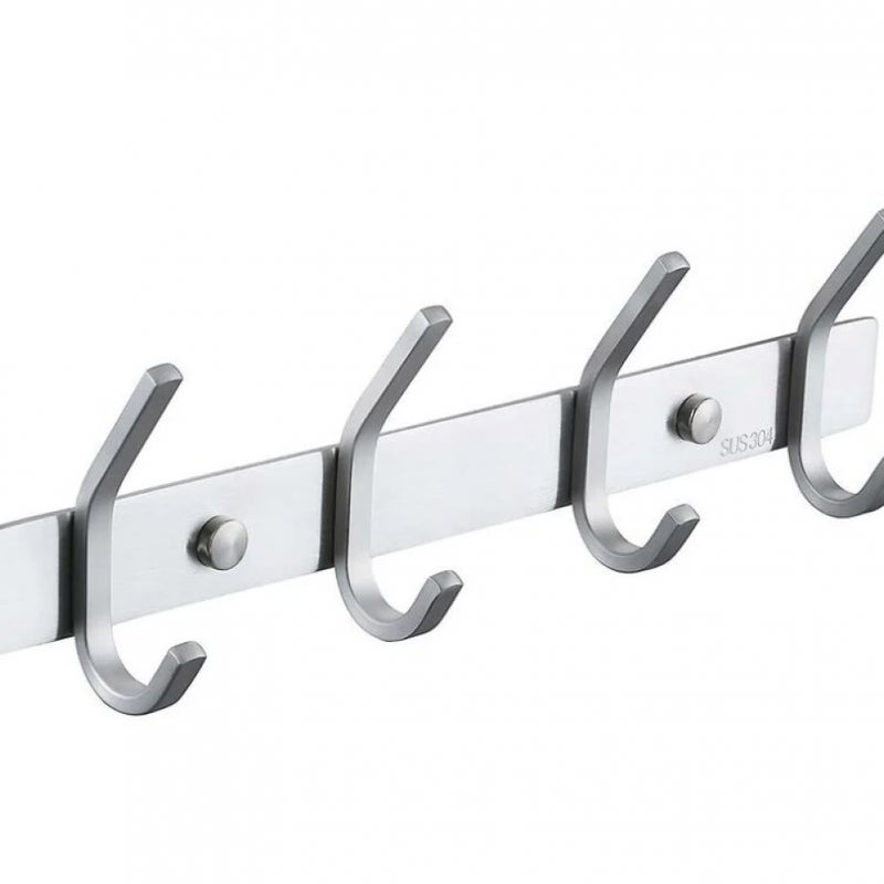Wieszak na ręczniki Łazienkowy wieszak na ubrania Metalowy wieszak ścienny 4 haczyki Łazienkowe haczyki ścienne