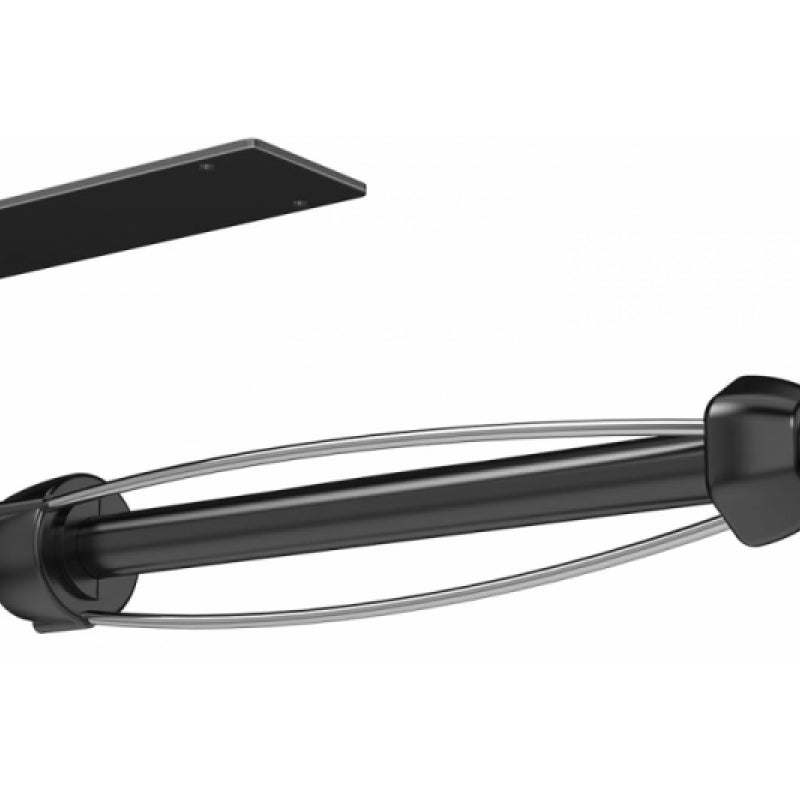 Uchwyt na ręczniki papierowe pod szafką z regulowanym amortyzatorem, montaż ścienny, samoprzylepny lub wiercony, do kuchni i łazienki, czarny