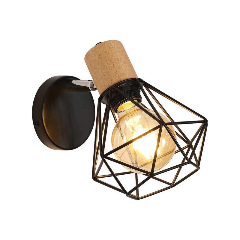 Regulowany kinkiet wewnętrzny 360° Lampa ścienna industrialna Retro Oprawa oświetleniowa wewnętrzna Regulacja jasności do sypialni salonu kuchni