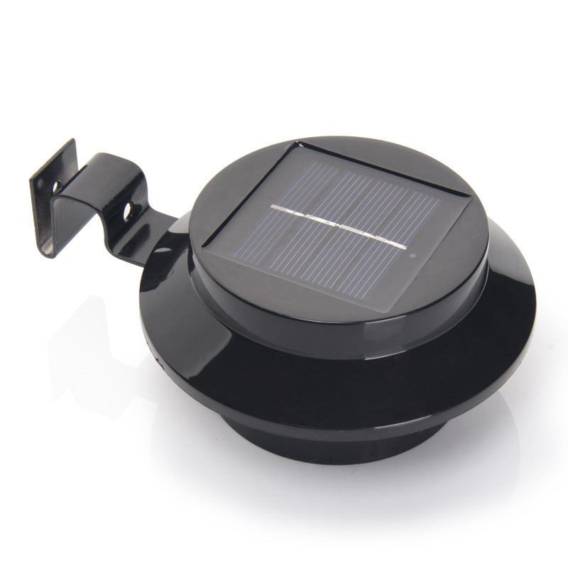 Zestaw 4 lamp solarnych do rynien, zewnętrzne lampy solarne z regulowanym wspornikiem, do ogrodzenia, ogrodu, muru, podwórza (czarne, białe światło)