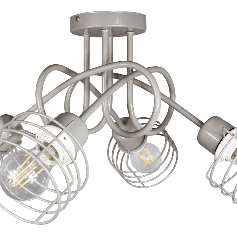 Lampa DECORI Edison Mini Kosz 4 Szary, 1 szt.