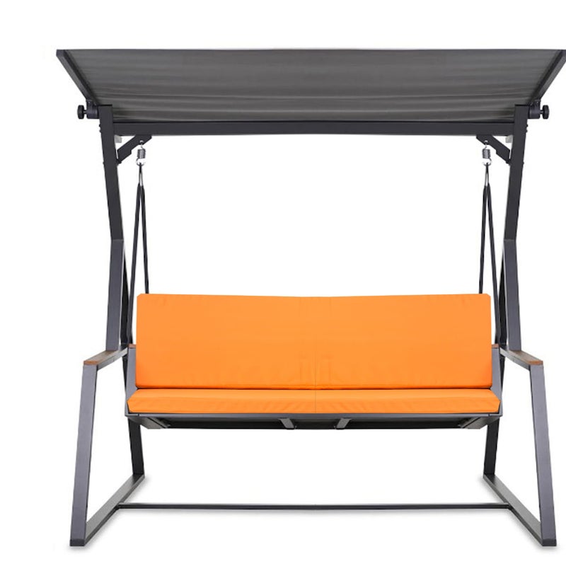 Poduszka ogrodowa na huśtawkę 3-osobową 170x50x50 cm, pomarańczowa wygoda i dwustronna poduszka na balkon i taras zdejmowany pokrowiec