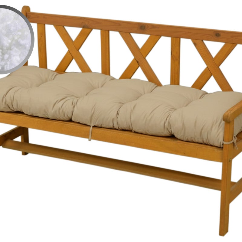 Poduszka na ławkę ogrodową AMPO 160 cm beżowy 1 szt.