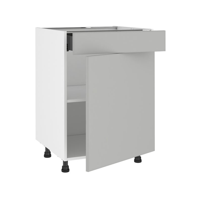 Szafka kuchenna kompletna Vienne 60 cm szary 1 szuflada Delinia iD