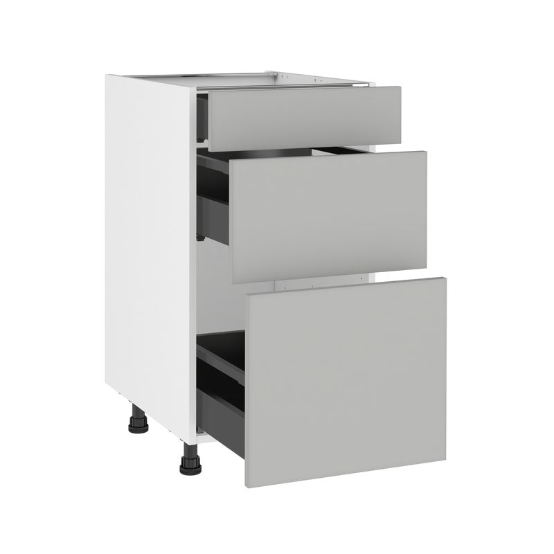 Szafka kuchenna kompletna Vienne 45 cm szary 3 szuflady Delinia iD