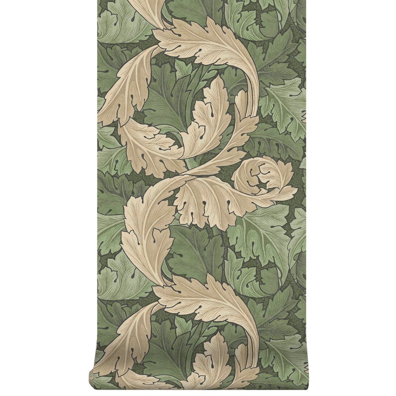 William Morris at Home Tapeta flizelinowa Akant Zielony 10 m x 52 cm