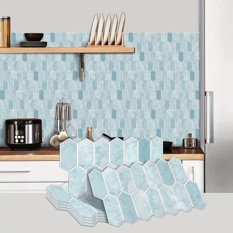 6 sztuk Naklejka ścienna 30x15cm - Wodoodporna i olejoodporna naklejka do paneli ściennych w kuchni, łazience, salonie i sypialni