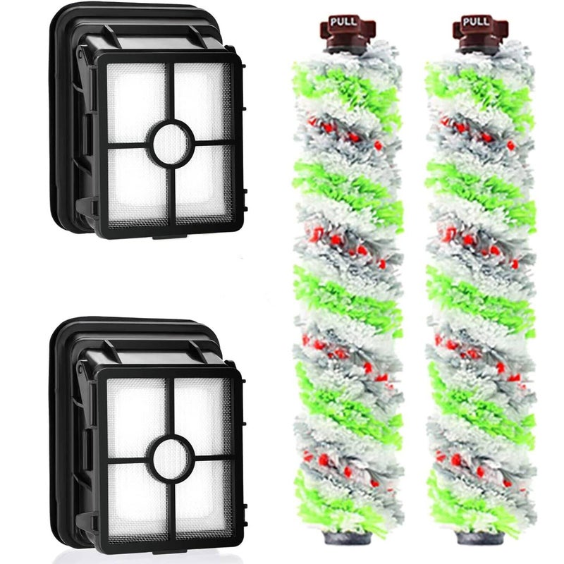 Zestaw 2 rolek szczotkowych do różnych powierzchni + 2 filtry do odkurzacza Bissell 1866/1868/1926/1785