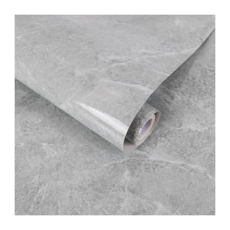 1 rolka samoprzylepnej tapety marmurkowej, naklejka podłogowa i ścienna, wodoodporna tapeta, folia dekoracyjna, 300 x 40 cm, szara