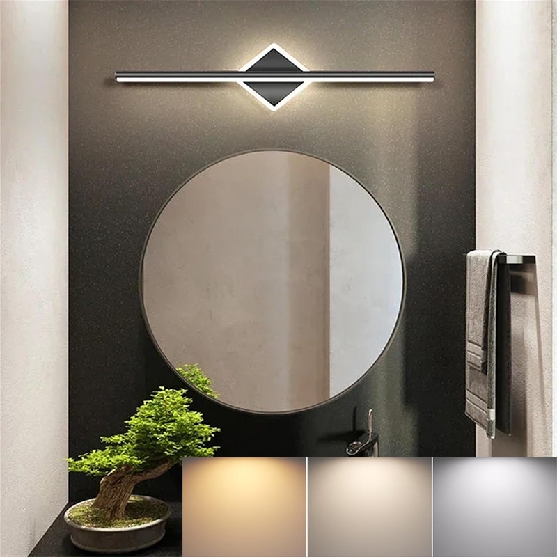 Lampa Lustro Toaletka z Oświetleniem 40cm - Kinkiet LED 10W do Makijażu, Lampa Ścienna - Lampa Lustrzana do Łazienki, 3 barwy światła