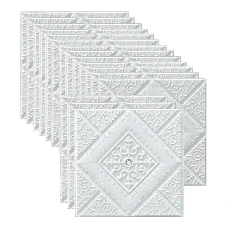 16 x naklejka ścienna z cegły 3D 35x35cm, samoprzylepna tapeta z pianki, wystrój domu do sypialni