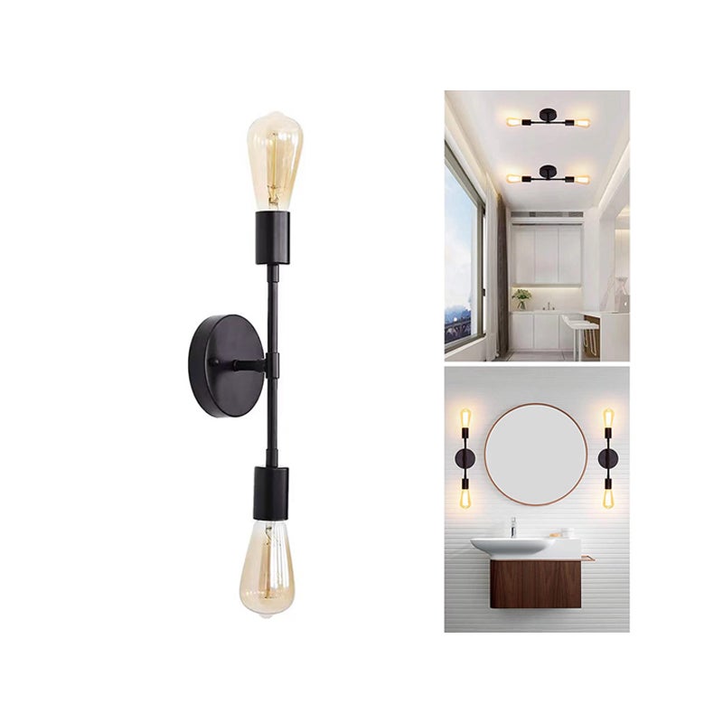 Czarne lampy łazienkowe E27, kinkiety łazienkowe, oświetlenie łazienkowe 110v-240v (żarówki nie są dołączone)