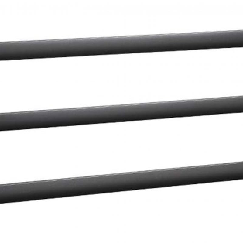 Wieszak ścienny na ręczniki z trzema prętami i haczykami, odpowiedni do kuchni i łazienki, 30 cm, czarny