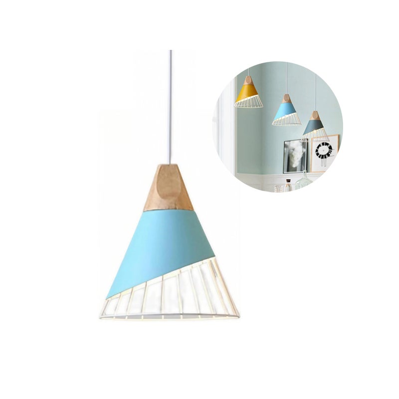 Żyrandol w stylu retro - Nowoczesny industrialny wisiorek - Długość łańcucha 150 cm - Ø25 cm, bez żarówki - Regulowana wysokość