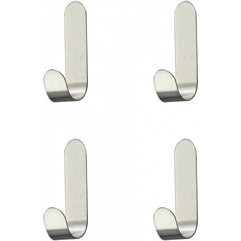 4-częściowy samoprzylepny haczyk ze stali nierdzewnej, samoprzylepne haczyki, na ręczniki, klucze, do domu, kuchni, łazienki, antykorozyjny i wodoodp