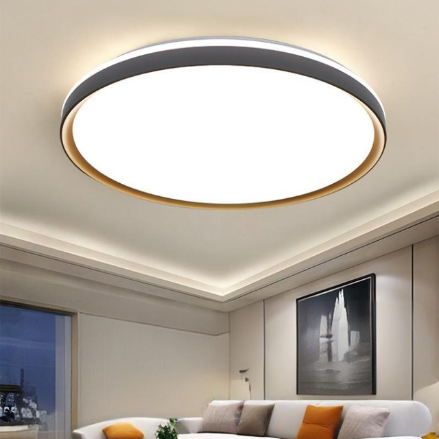 Lampa sufitowa LED nowoczesna energooszczędna lampa sufitowa okrągły designerski żyrandol do salonu sypialni kuchni przedpokoju białe światło