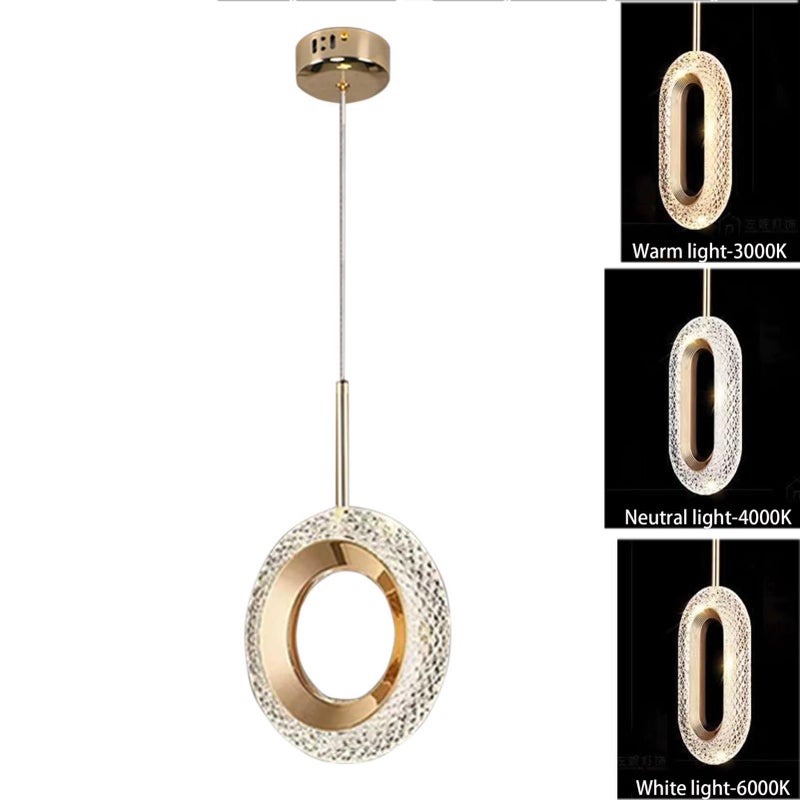 Lampa wisząca LED do wyspy kuchennej, regulowany okrągły żyrandol, 3 kolory. Oświetlenie i lampy sufitowe. Żyrandole i lampy sufitowe