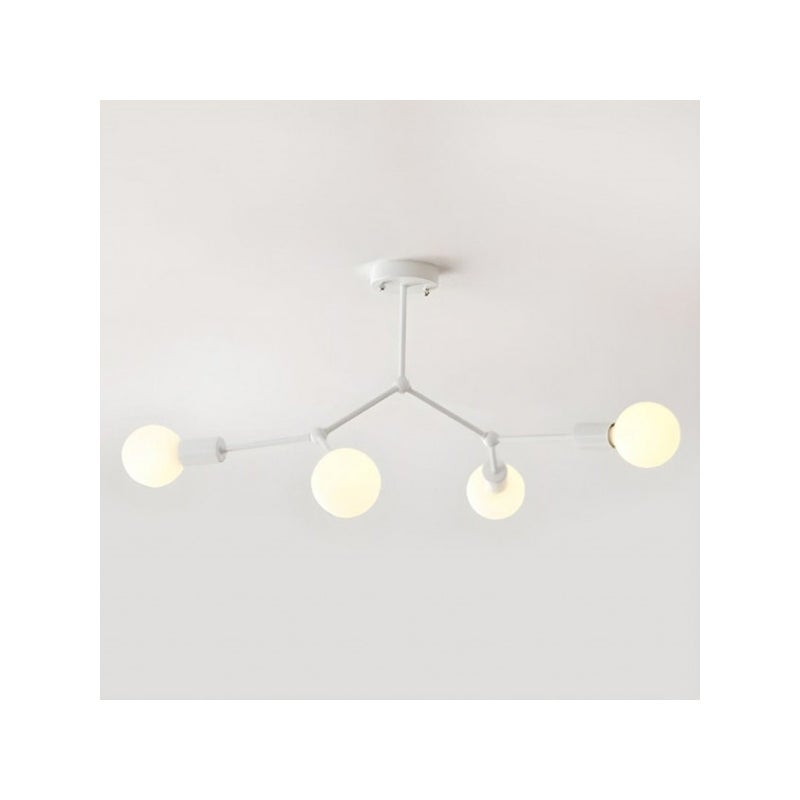 Designerski żyrandol z 4 żarówkami E27 - Nowoczesna lampa sufitowa bez żarówek - Dekoracja wnętrz - 1 pokój