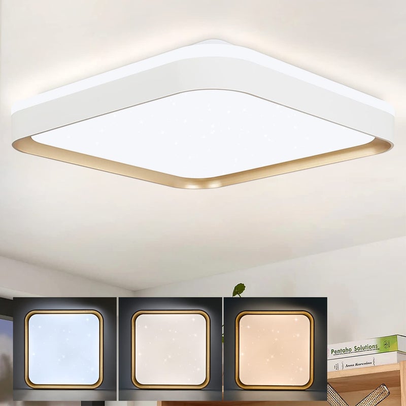 Akrylowa lampa sufitowa LED do sypialni, salonu, głównej sypialni, 3000-6000 K, 54 W, zmienna intensywność dla domu.
