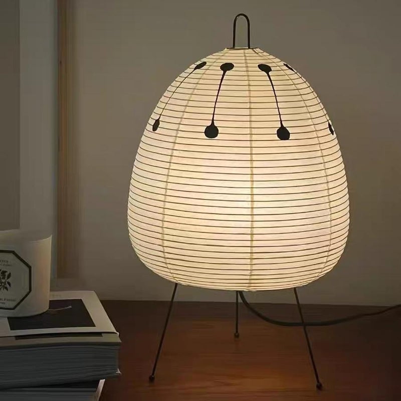 Vintage lampa podłogowa z papieru ryżowego, lampka nocna, lampka nocna, dekoracja wnętrz, idealna do biura lub na balkon (ciepłe światło).