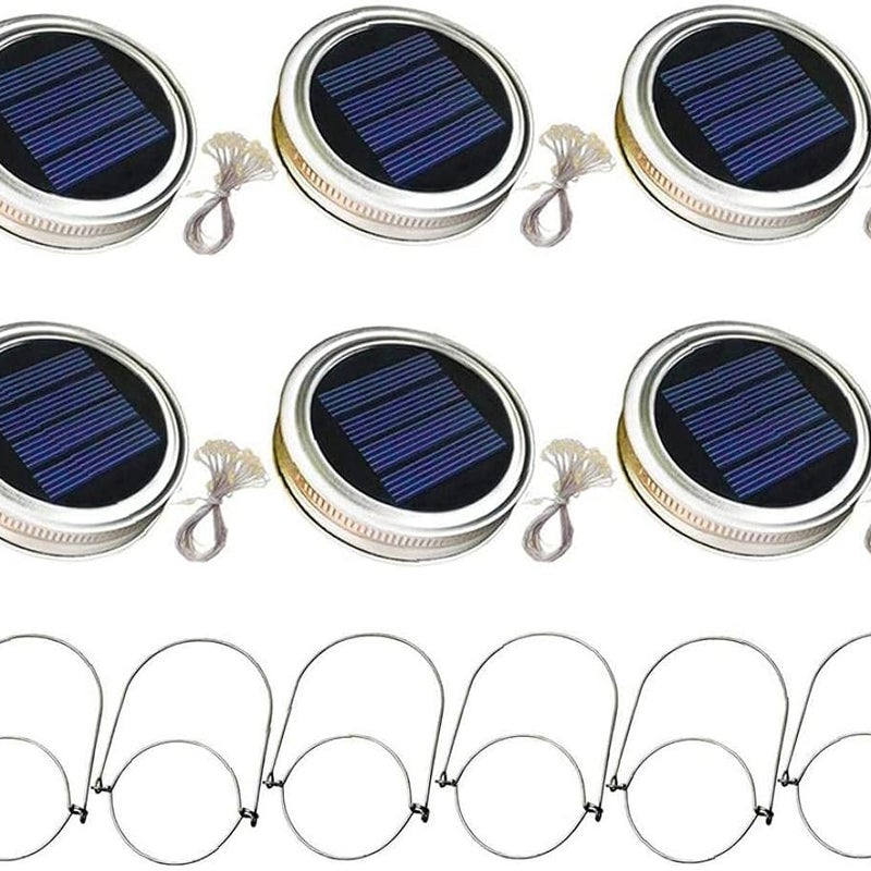 Przezroczysta pokrywka słoika typu Mason marki Solaire lampek uchwytem diodami LED lampa wisząca lampion ogrodowy ciepłe światło szt oświetleniowych