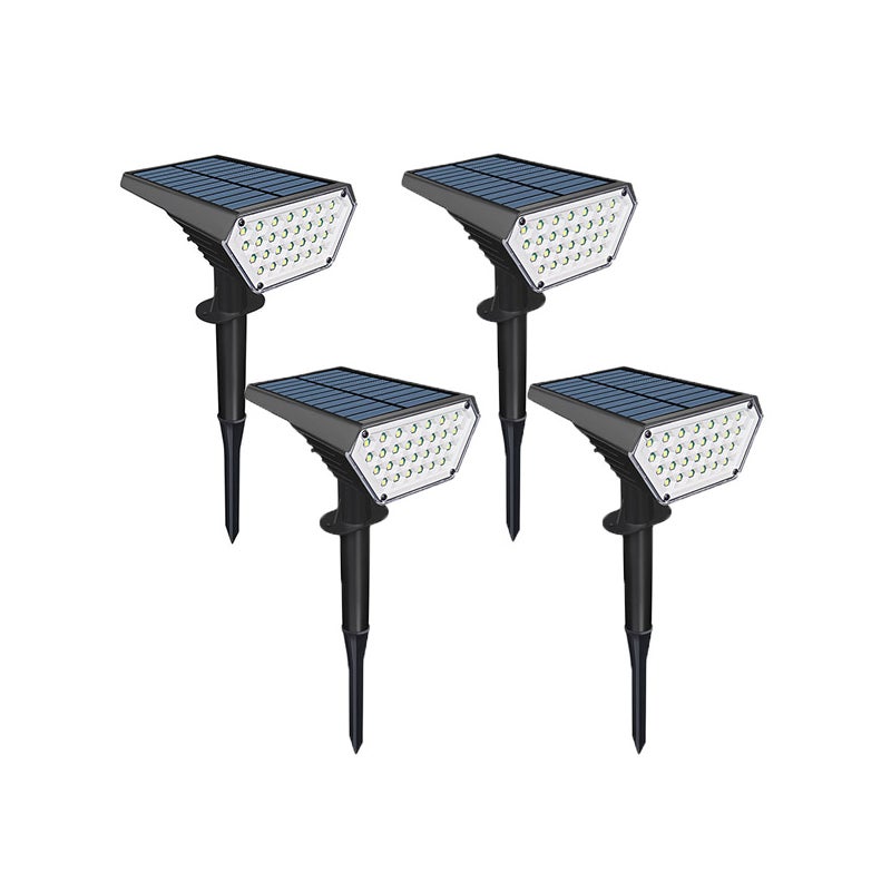 Zewnętrzne lampy solarne do trawnika, 4 sztuki, ciepłe światło, lampa gruntowa do ogrodu, reflektor oświetleniowy, IP65