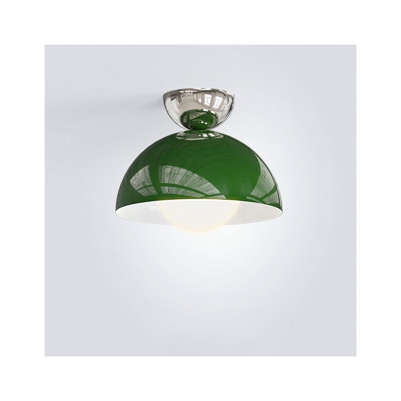 Plafon, Metalowy żyrandol z żarówką, Plafon półwpuszczany, Lampa wisząca, 3 regulowane temperatury barwowe, Zielony