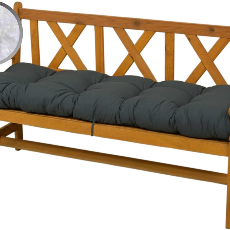 Poduszka na ławkę ogrodową AMPO 160 cm ciemny szary 1 szt.