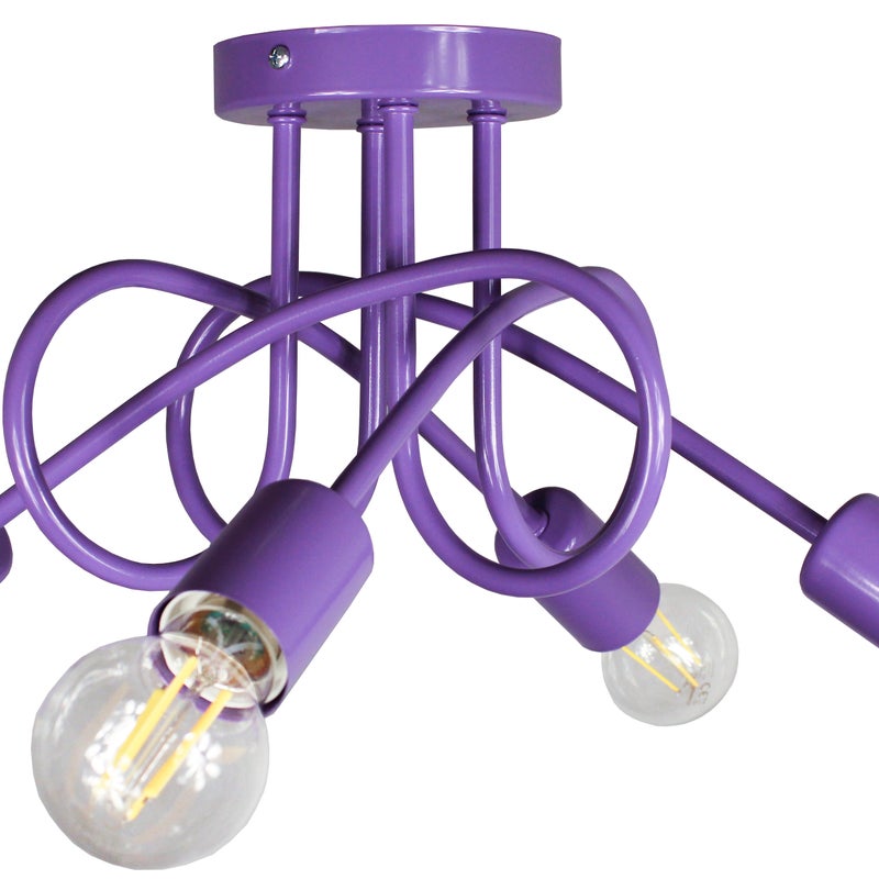 Lampa DECORI Edison Mini 4 Fioletowy, 1 szt