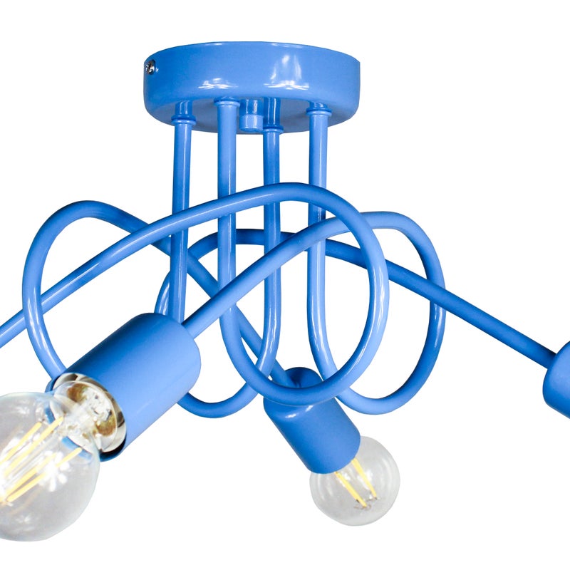 Lampa DECORI Edison Mini 4 Niebieski, 1 szt.