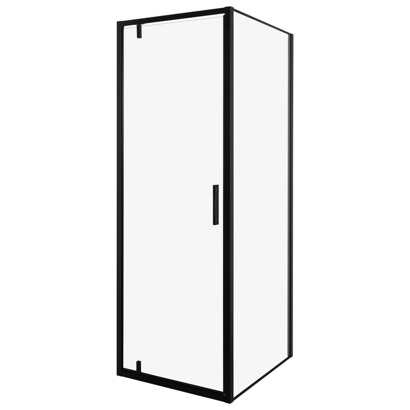 Kabina prysznicowa Solid DSPA+SC 90 x 70 BL szkło transparentne 6 mm, profile czarne, drzwi uchylne KERRA